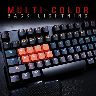 Bloody B720 Light Strike Optical Gaming Keyboard (Smooth/Linear) - Comfort Wrist pad - Faster Than Mechanical - 0.2ms Key Response Neon LED Backlit - Water Resistant [LK Black]