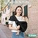 MISSWISDOM Baby Sling Carrier, Toddler Sling Carrier with Wide Shoulder Strap, Lightweight Baby Carriers Newborn to Toddler Infant Wrap Carriers Perfect for Mom and Dad, 7-30lbs, Black Mesh