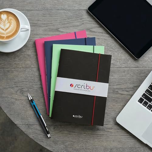 scribu Business Notebook with System - Planner for Tasks, Projects & Priorities GTD, Eisenhower, Bullet Journal | 96 Pages, Soft Cover | Tablet Format | Magical Blue - Twin Pack - Image 10