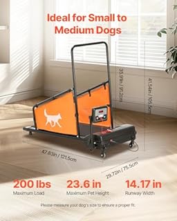 Uargd Dog Treadmill for Medium Breeds, 200 lbs Capacity, Electric Running Machine with 3 Adjustable Inclines, Indoor Pet Exercise Treadmill with LCD Display, Dog Exercise Equipment