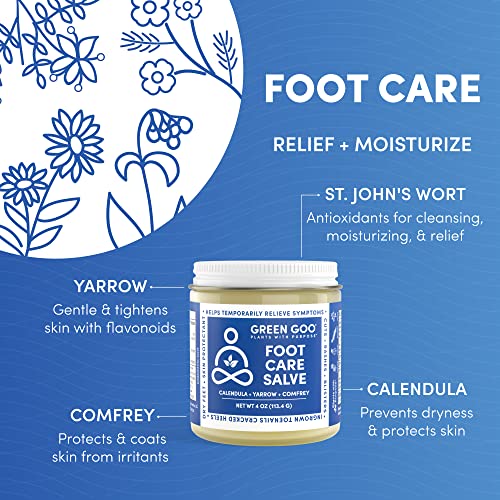 GREEN GOO Foot Care Salve, Reduces Irritation & Provides Pain Relief to Heal & Soothe Your Feet, Great for Hikers, Climbers, Parents & Teachers, 4 Ounce (Pack of 1), 92289 - Thumbnail 2