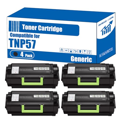 Image of TOEPPEX Compatible for Konica Minolta TNP57 Toner Cartridge Bizhub 4402P Printers, High Yield 25000 Pages, Accurate Imaging Rich Colors (4 Pack Black)