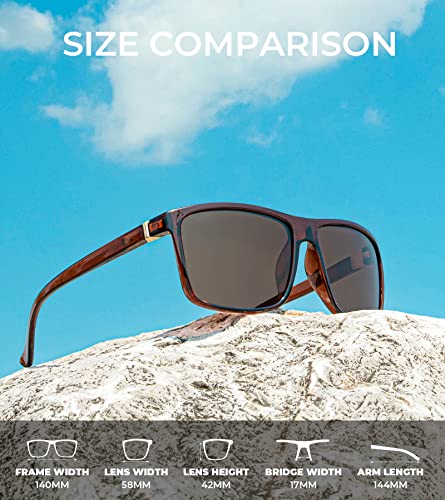 Image of KALIYADI Sunglasses for Mens Polarized-Sunglasses: Men Sun Glasses with UV400 Protection for Driving Fishing Golf