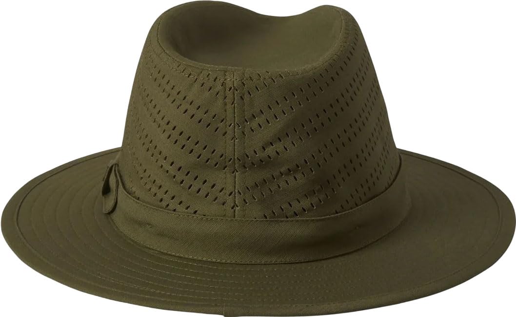 Brixton - Unisex Messer Coolmax Fedora, Color Olive Surplus, Size: Medium