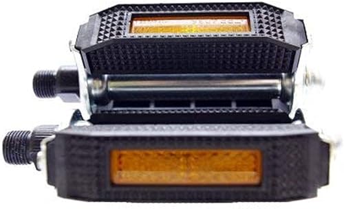 Raleigh - REA268 - Pedal de bicicleta de ciclismo de ocio con eje de 9/16 pulgadas y cuerpo de goma en negro