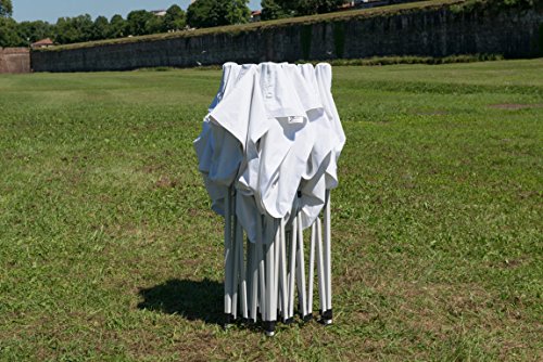 Tonnelle pliante 3 x 6 m imperméable tente réception acier bâche PVC blanc