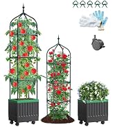 Fioriera Rialzata Per Pomodori Con Traliccio Auto-irrigante - Ideale Per Orto Su Balcone, Facile Montaggio