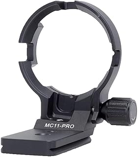 iShoot CNC Metal Tripod Mount Ring Lens Collar Compatible with Canon EF-E Sigma MC-11 Mount Converter Adapter Ring, Lens Support Holder Bracket Bottom is Arca-Swiss Fit Quick Release Plate Feature