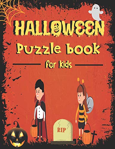 Halloween Puzzle Book For Kids RIP..: 18 words to find per puzzle – 4 solutions per page (8.5x11) -100 Pages