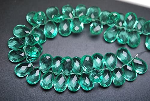 Quartz vert émeraude en briolettes facettées pour fabriquer un cadeau unique
