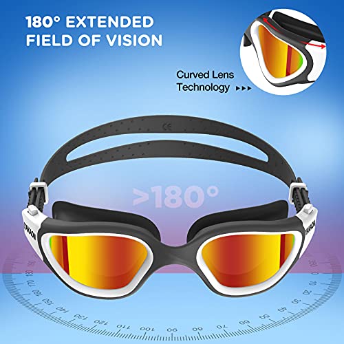 Yakaon Kids Swim Goggles, Comfortable Polarized Swimming Goggles For Unisex-Child, Anti-Fog Uv Protection Leak-Proof Swim Goggles For Children With Protective Bag (Age 6-14) #TOP3