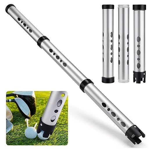 TOBWOLF Portable 40 Inch Golf Ball Retriever Tube, Detachable Aluminium Tube Golf Ball Picker Upper, 24 Golf Balls Shag Grabber, Golf Ball Collector Golfer Practice Pick-up Tool for Water Bushes