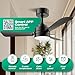 hinomy Ceiling Fans with Lights,28” Small Ceiling Fan Light, Easy-to-Install Ceiling Fans with Light and Remote,3000-6500k, Dimmable, Small Ceiling Fan for Bedroom/Kitchen/Garage.Black.