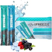 MyHy- Big Freezie Electrolyte Freezer Pops, Hydration Popsicles for Active Lifestyles, All Sport Freezer Pops for Sweat Loss, Electrolytes Popsicles for Adults & Kids, Island Ice & Ice Berry, 16 Count