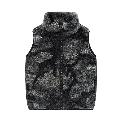 Chaqueta de forro polar sólido para niños y niñas, abrigo con cremallera, prendas de vestir cálidas para otoño e invierno para niños Abrigos De Invierno Impermeable Mujer (Camouflage, 4-5 Years)