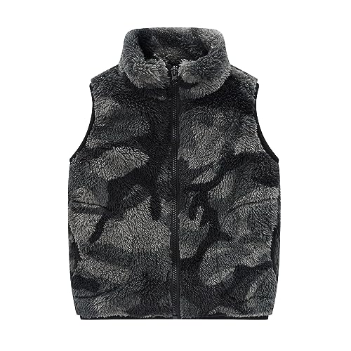 Giacca invernale per bambini e bambine, in pile, con chiusura lampo, calda, invernale, per bambini, abbigliamento...