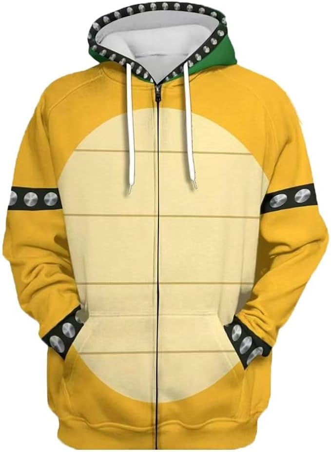 Super Brothers Peach Luigis Bowser 3D Printed Full Zip