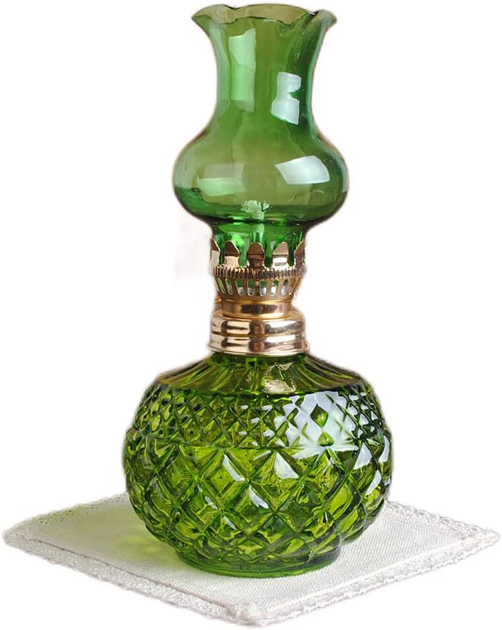 Kerosene Lamp, Oil Lamp Oil Lamps for Indoor Use Anti Oxidation Oil Lantern Windproof Glass Kerosene Lamp Home Emergency Lamp Buddha Front Light