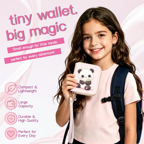 Image of Girls Wallet for Kids, Kids Wallet Toddler Purse Christmas Birthday Gift
