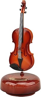 Violin Music Box - Classical Music Box Mini Replica Instrument Crafts Decoration Gift Craft Home Office Ornament