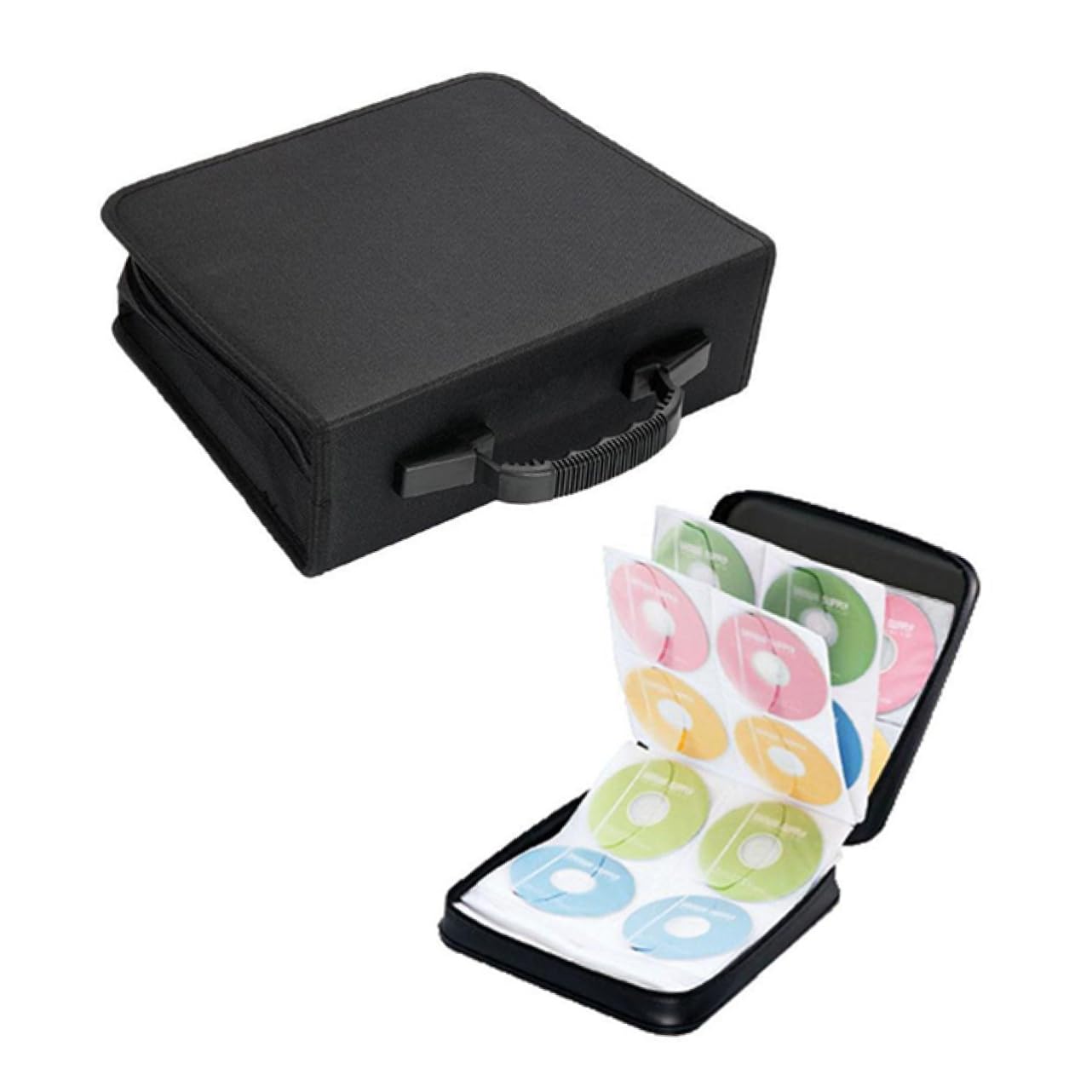 Housoutil Disc CD Dvd Storage Organizer Bag Carrying Case for Access Protects Against Scratches for Home Travel Use