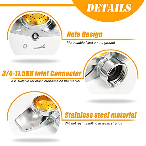 Metal Spot Sprinkler, 360 Degree Square Circle Pattern Sprinkler With Gentle Water Flow, Hose Sprinklers Coverage Area Up To 30Ft For Small Area Yard Lawn Garden Watering #TOP2