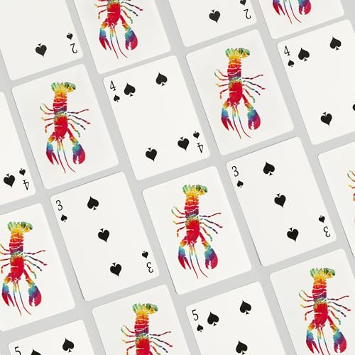 Lantern Press Lobster, Tie Dye, 52 naipes póker adultos miniatura 4