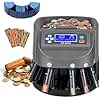 Bonvoisin Coin Counter & Coin Sorter Machine for USD Coin 1￠ 5￠ 10￠ 25￠ $1, Sorts up to 270 Coins/min, Included 5 Coin Trays & 5 Tubes & 50PCS Wrappers