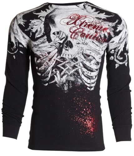 Xtreme Couture by Affliction Men's Thermal Shirt Persimmon2