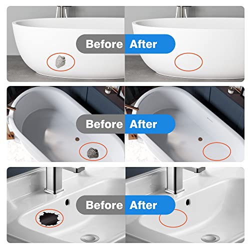 image for HT HOMETINKER Porcelain Repair Kit & Bathtub Repair Kit White(Perfect 