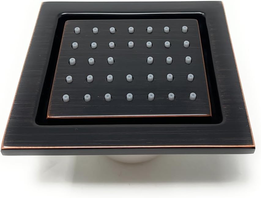 Cascada Concealed Spa Shower Massage Jet Solid Brass Construction 4" body Jet 34 Silicone Nozzles Wall Mounted Spray Head (Oil Rubbed Bronze)