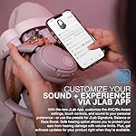 JLab JBuds Lux ANC Wireless Headphones, Mauve, Hybrid Active Noise Cancelling, Customizable Sound, Spatial Audio Compatible, Premium Over-Ear Bluetooth Headset - Image 5