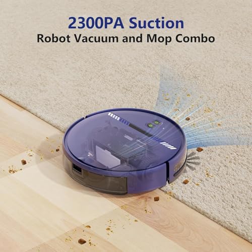 XIEBro Life Robot Vacuum and Mop Combo, Robotic Vacuum Cleaner 2 in 1 with WiFi/App/Voice, Schedule, Water Tank and Dustbin, Self-Charging, Slim, Ideal for Hard Floor, Pet Hair, Carpet - Image 5
