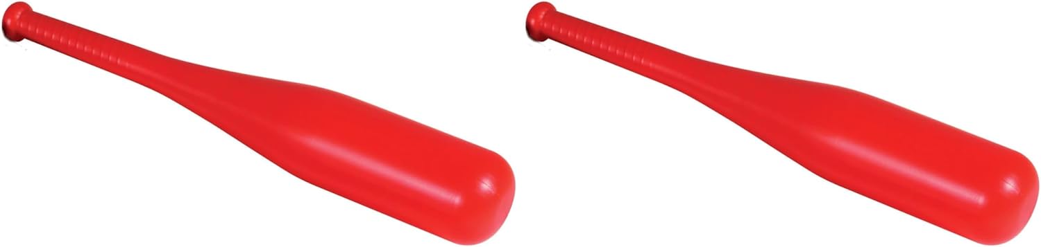 Sportime Mondo Baseball Bat, 26.5" x 4" Red, Plastic