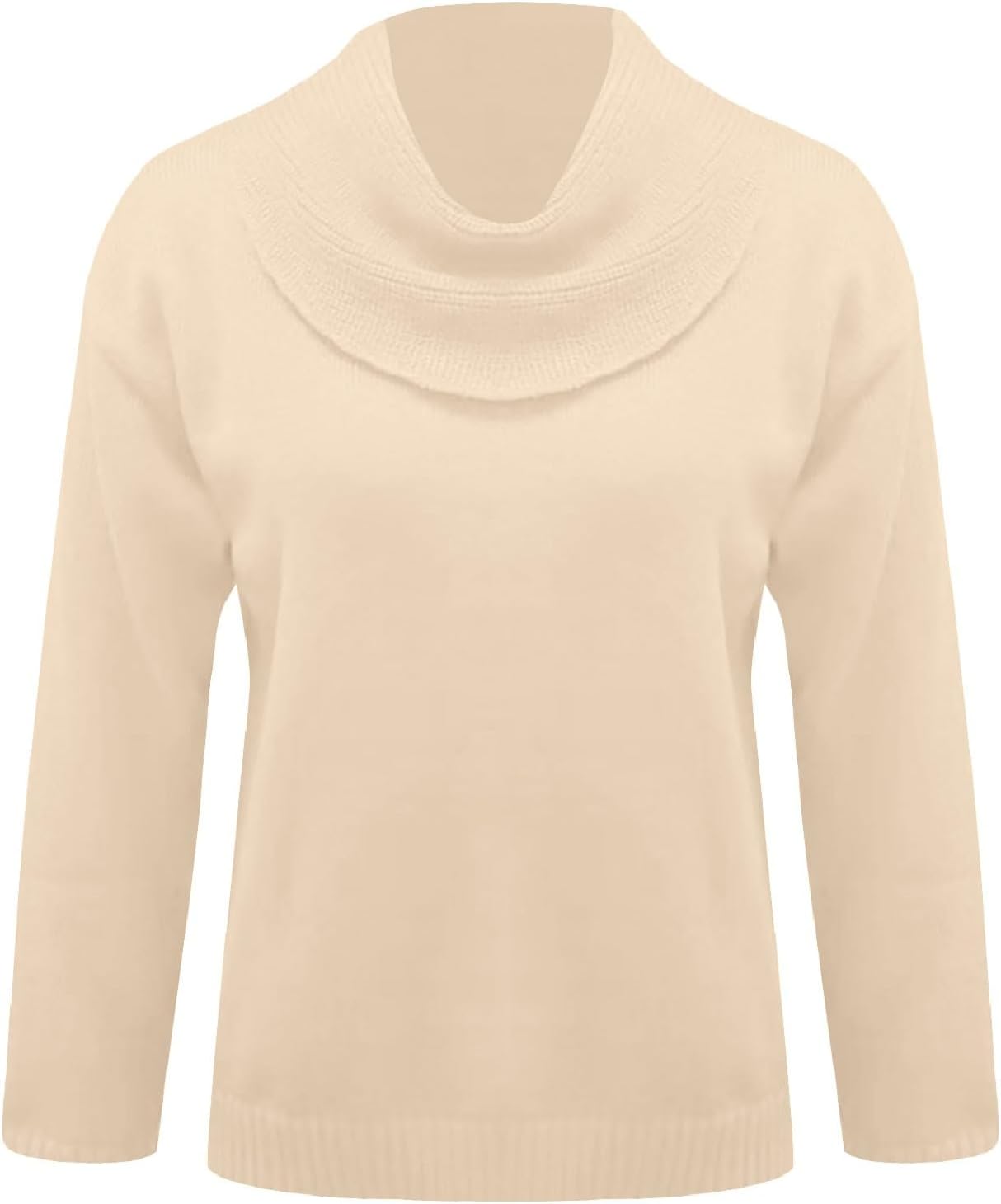 Cozy Sweaters for Women Knit Spring Winter Clothes Casual Loose Pullover Fashion Cowl Neck Long Sleeve Trendy Tops - Image 4