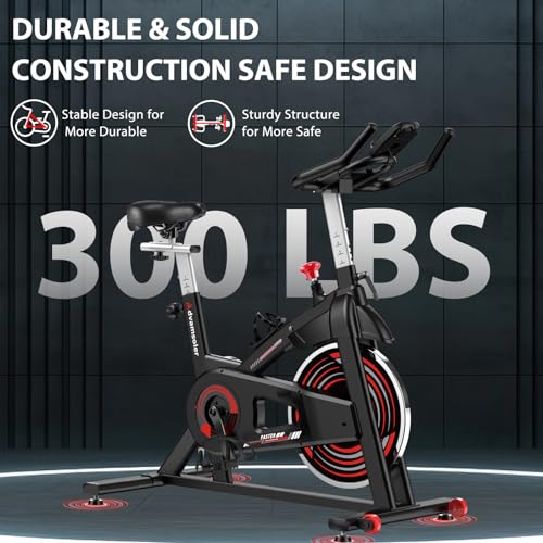 Advamsoler Exercise Bike for Home Gym Use, Indoor Cycling Spin Bike with LCD Display & Tablet Holder, Quiet Stationary Bike for Fitness Cardio Workout - Image 6