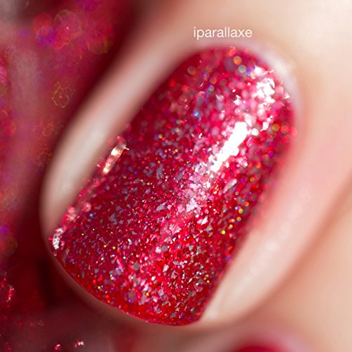 Image of ILNP Cherry Luxe - Rich Red Holographic Nail Polish