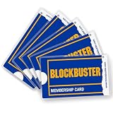 Novelty Blockbuster Membership Cards 5 Pack Laminated | Retro Movie Night Collectible Gift | Nostalgic Vintage Memorabilia Stocking Stuffer