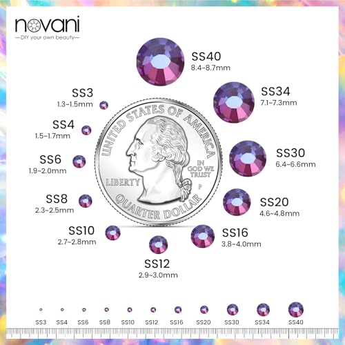 Image of Flatback Rhinestones Non Hotfix Rhinestones for Crafts Glass Nail rhinestones Nail Gems Crystals Rhinestones for Makeup Bags Shoes Decoration DIY(SS6,1440pcs,Blue Flame)