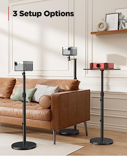 Amada Homefurnishing AMPS04 Height Adjustable Projector Stand 32"-47", Projector Floor Stand With 3 Mounting Options thumb #1