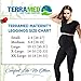 Terramed Maternity Leggings Active Wear Over The Bump Pants Pregnancy Shaping Over The Belly Postpartum Breastfeeding (Black, Medium)