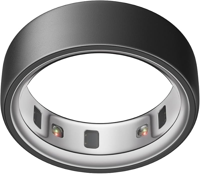 Oura Ring 4 - Stealth - Größe 10 - Smart Ring | Messen Sie zuerst mit Oura Ring 4 Sizing Kit | Sleep Tracking Wearable - Herzfrequenz - Fitness Tracker - Bis zu 8 Tage Batterielaufzeit