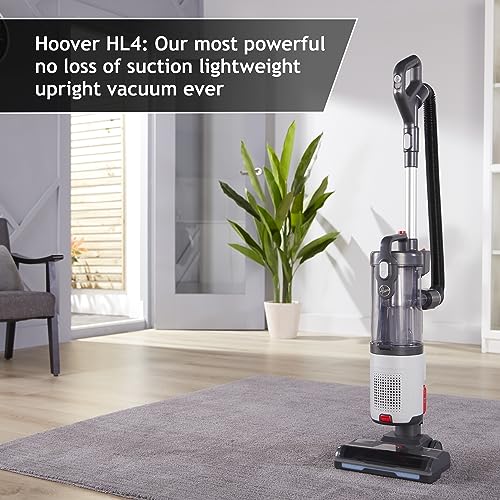 Hoover HL4 Upright Vacuum Cleaner - Our Lightest most Powerful Upright with Push&Lift Portable Mode, Anti Hair Wrap, LED Lights, EPA Filter, Corded, 850w [HL410HM]