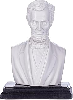 Danila-Souvenirs American President Abraham Lincoln Marble Bust Statue Sculpture 5'' (12,5 cm)
