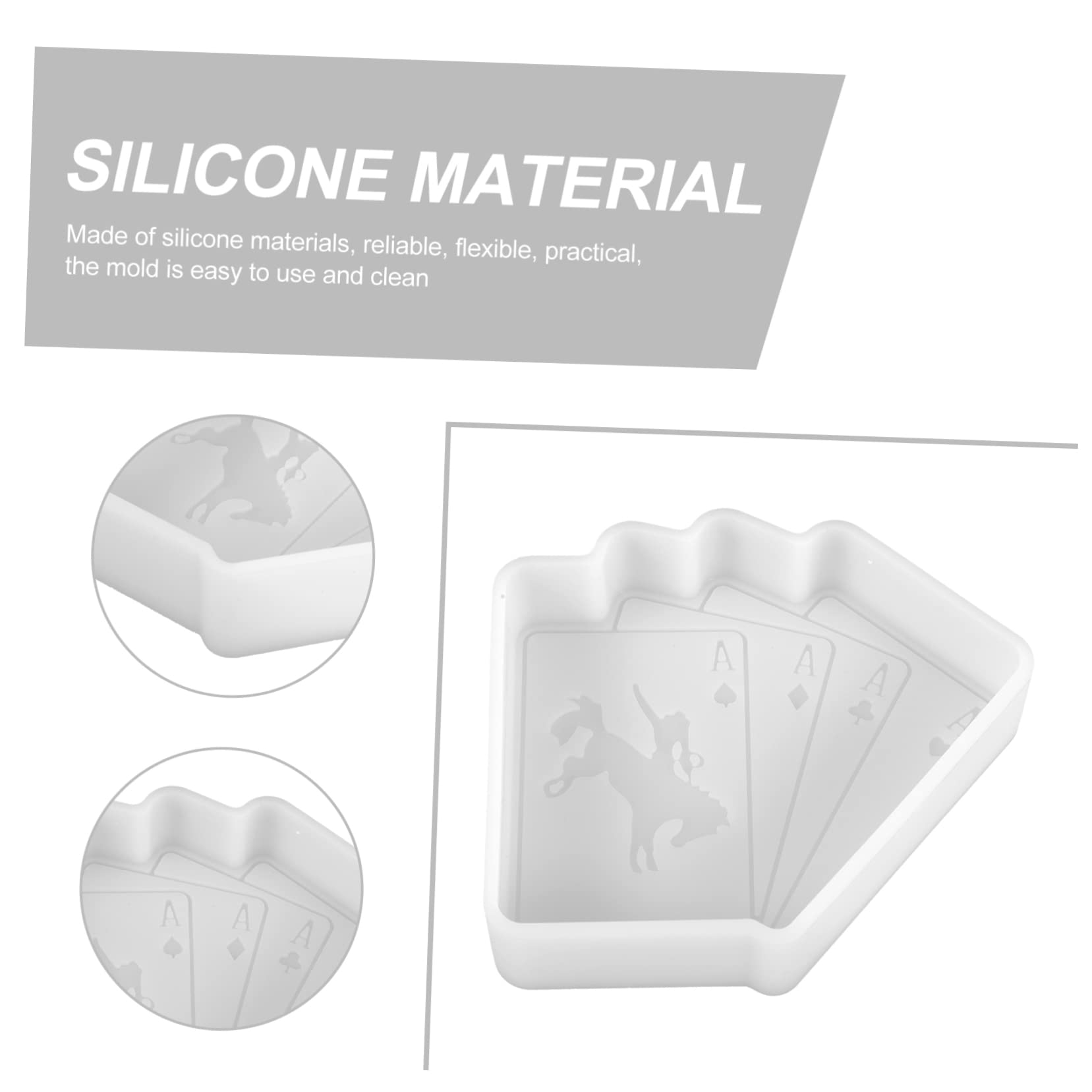 SHINEOFI 4stücke Silikon Gießform Für Poker-design Aromatherapie Dekoration Flexible Und Praktische Silikonform Für Kreative Bastelprojekte