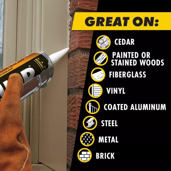 OSI Quad Window, Door and Siding Sealant Black 003, 10 fl oz, 1, Cartridge (12 Pack)