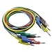 Produktbild MagiDeal 5 Stück 5 Farben 4mm Multimeter Bananastecker zu Bananenstecker Kabel Test Kabel prüfkabel,120cm,aus silikon