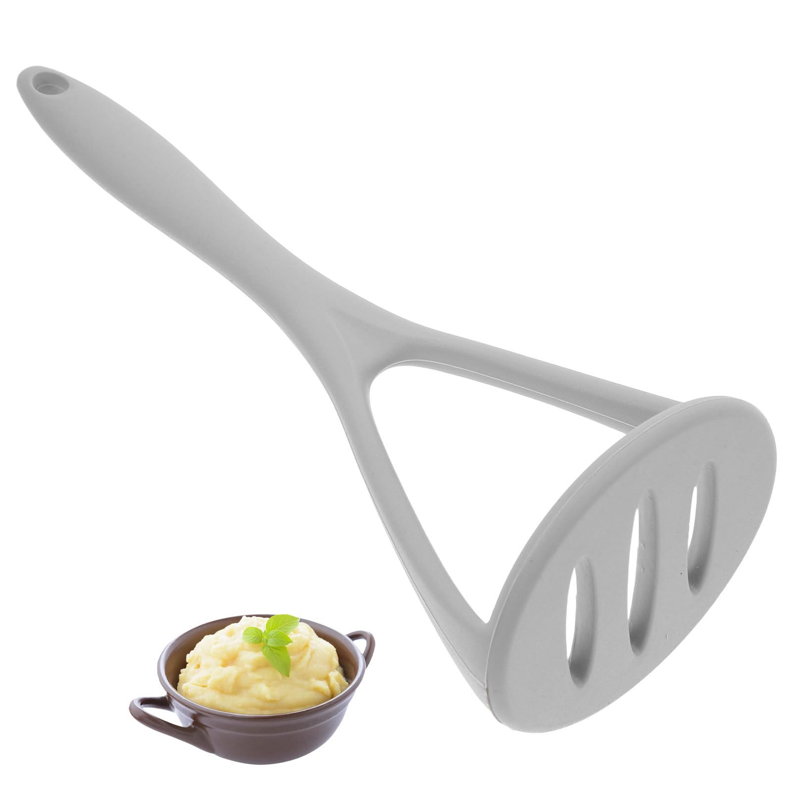 Presse-purée en silicone PRETYZOOM gris pour réussir vos repas de famille