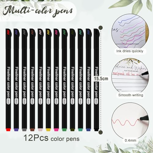 1DFAUL 134 Pcs Bridal Shower Decorations, Advice and Wishes for the Mr and Mrs, Greenery Advice for the Bride and Groom, with Wedding Sign 12 Color Pens Wish box, for Wedding Games Party