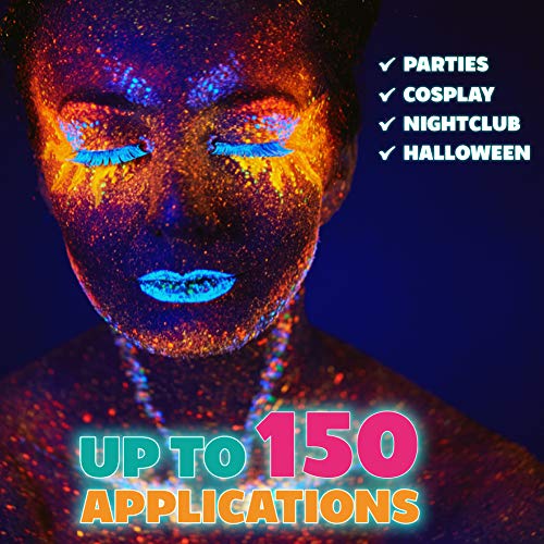 Kraze Fx Dome Stroke - Royal Sunset (25 Gm), Water Activated, Professional Uv Glow Blacklight Reactive Face And Body Painting Rainbow Cakes, Hypoallergenic, Safe, 1-Stroke Split Cake #TOP4
